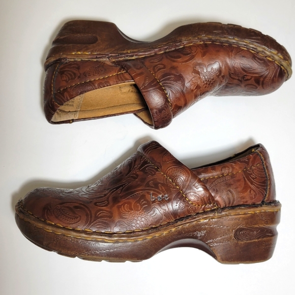 boc Shoes - BOC / Born Women's Peggy Brown Wedge heel Slip-On Clogs Size 7.5 / 38.5